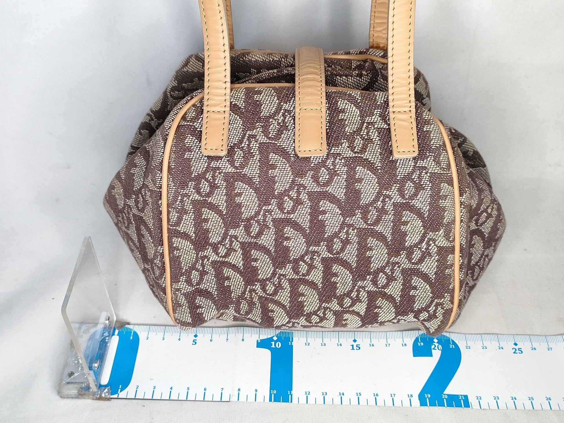 Dior Trotter Christian Dior Handbag Trotter Canvas x Leather Brown Handbag