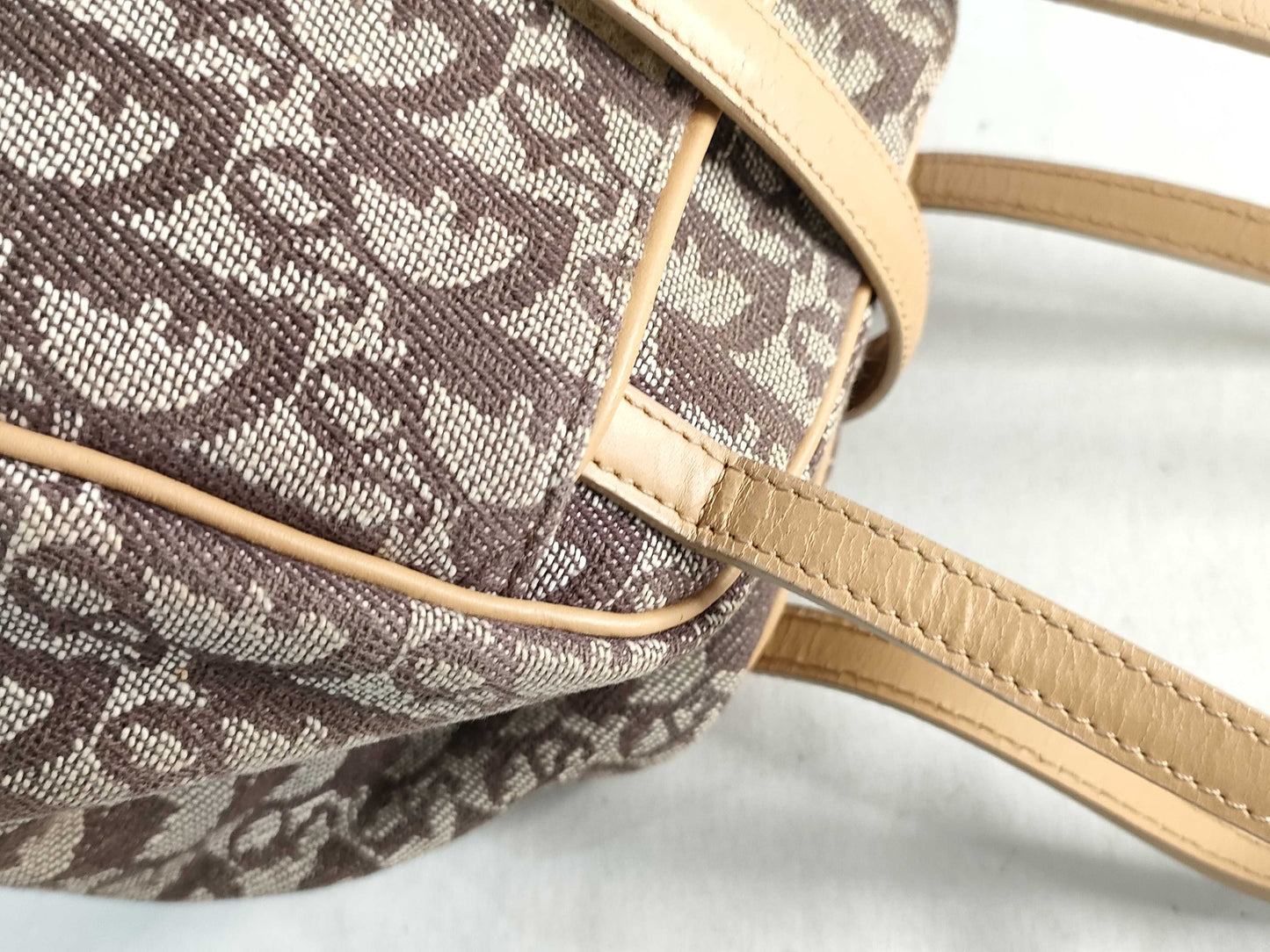 Dior Trotter Christian Dior Handbag Trotter Canvas x Leather Brown Handbag
