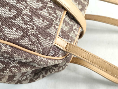 Dior Trotter Christian Dior Handbag Trotter Canvas x Leather Brown Handbag