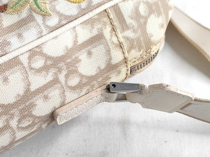 Dior Trotter Christian Dior Shoulder Bag Trotter Flower Embroidered Shoulder Bag