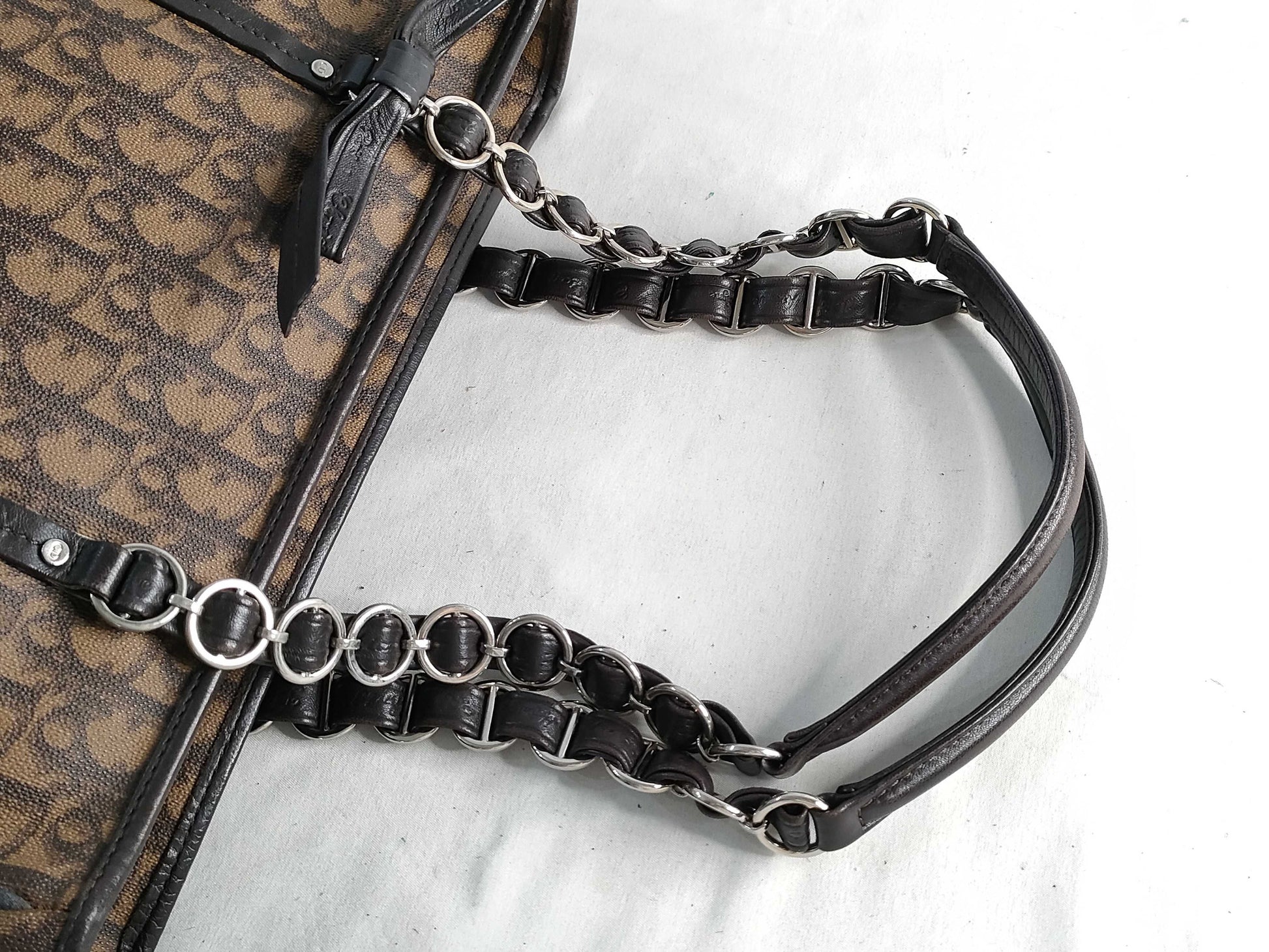Dior Trotter Christian Dior Trotter Romantic Chain Shoulder Bag PVC Ribbon Shoulder Bag