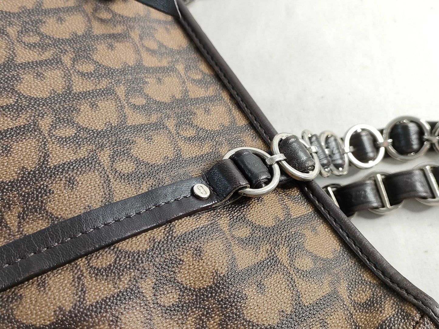 Dior Trotter Christian Dior Trotter Romantic Chain Shoulder Bag PVC Ribbon Shoulder Bag