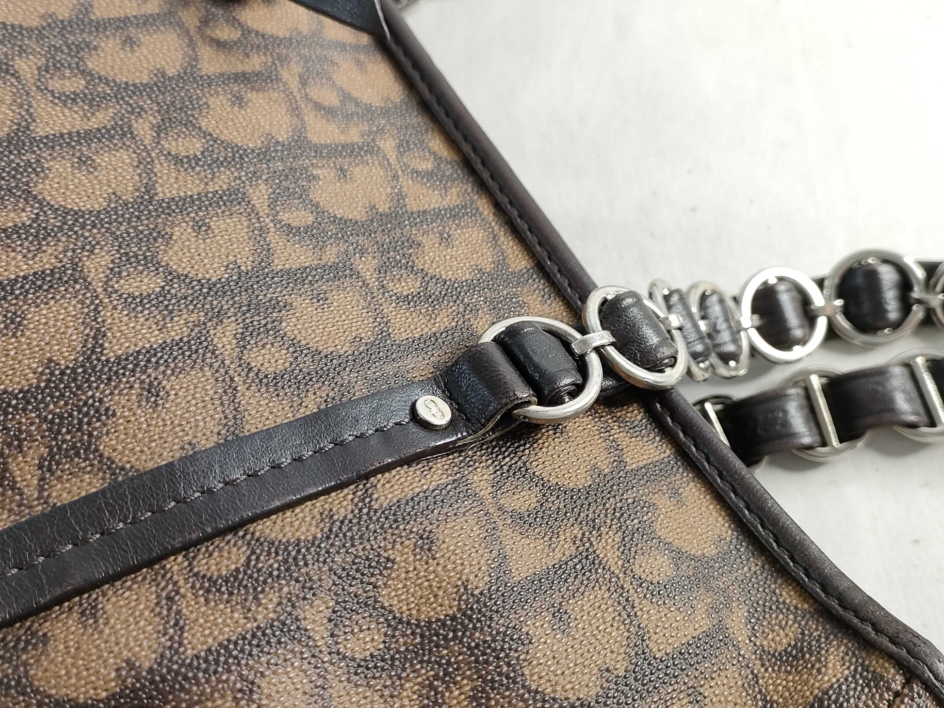 Dior Trotter Christian Dior Trotter Romantic Chain Shoulder Bag PVC Ribbon Shoulder Bag