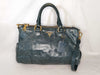 PRADA Prada 2-Way Vitello Leather Shoulder Bag, Blue, Handbag