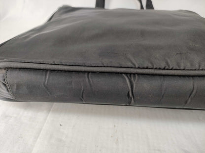 PRADA Prada Handbag Black Nylon Gold Logo Handbag