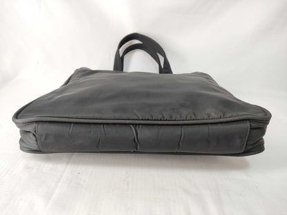 PRADA Prada Handbag Black Nylon Gold Logo Handbag