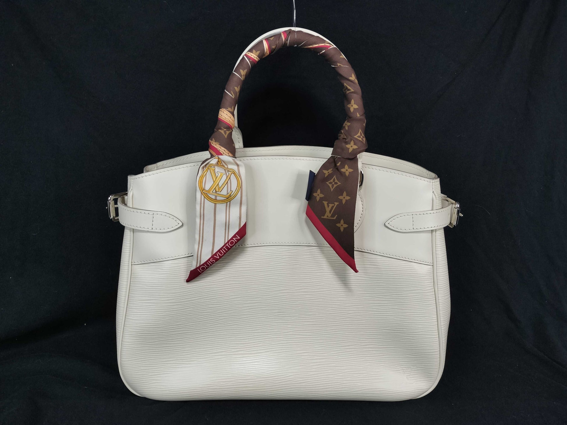 LOUIS VUITTON Epi Leather Handbag with Scarf