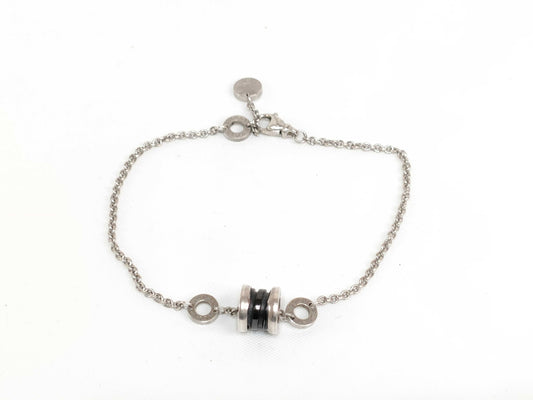 BVLGARI B.zero1 Save the Children Charity Bracelet, 925 with Black Ceramic, 5.1g, Silver Bracelet/Bangle