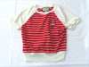 GUCCI Cotton T-Shirt, Size Small, Red and White, 624764, Border, Anchor Patch, Tagless