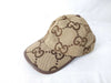 GUCCI 681264 Jumbo GG Canvas Cap, Size M, Cotton/Polyester, Beige/Brown, No Tags, Other Apparel