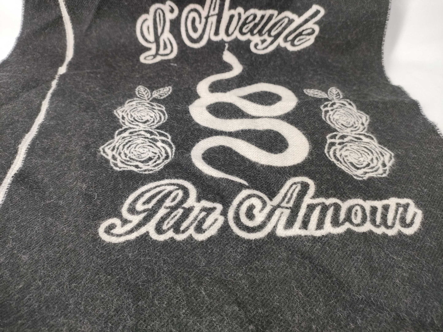 GUCCI GG Wool Scarf, Black, No Tags