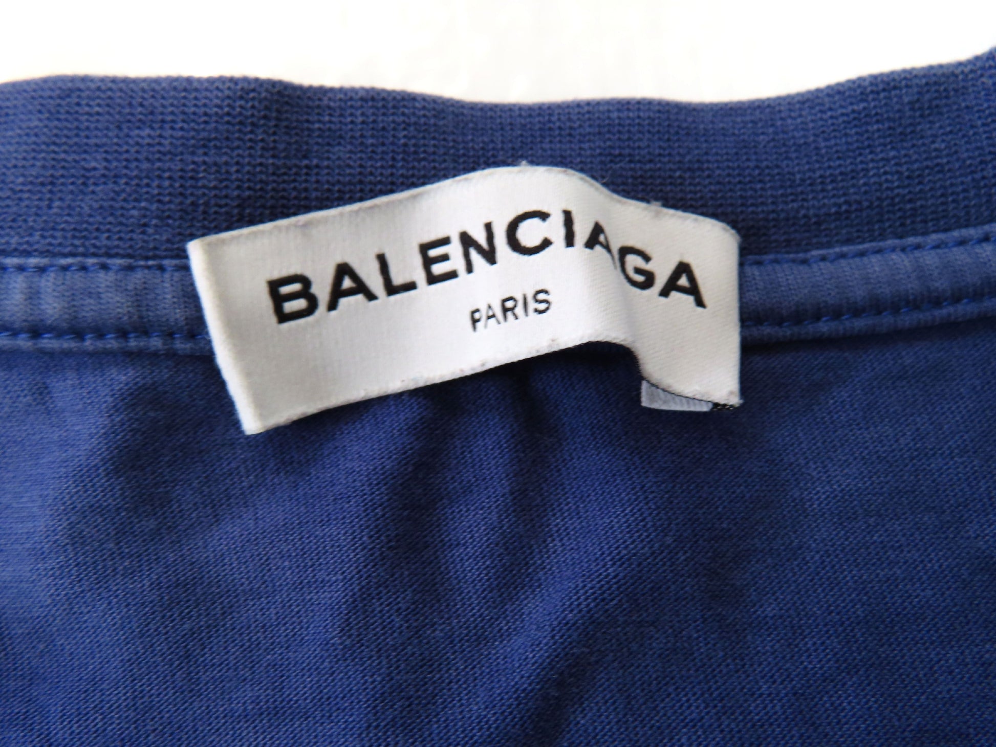 Balenciaga Campaign Logo 2020 Cotton T-Shirt, Small, Blue, 620969