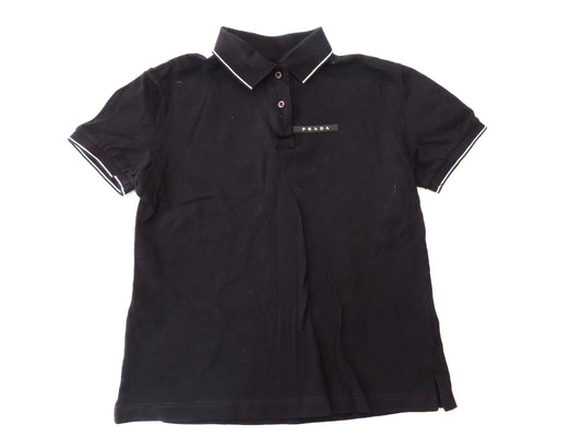 PRADA Prada Cotton Polo Shirt Black S Tops