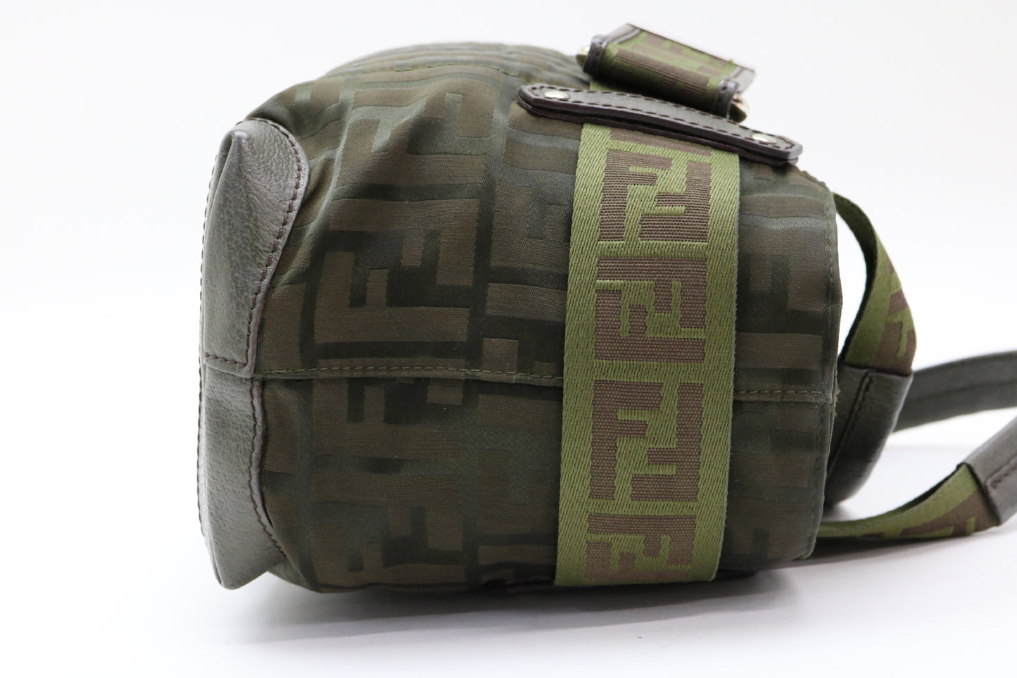 FENDI Zucca nylon leather handbag