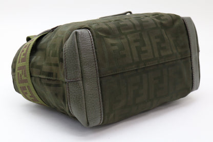 FENDI Zucca nylon leather handbag