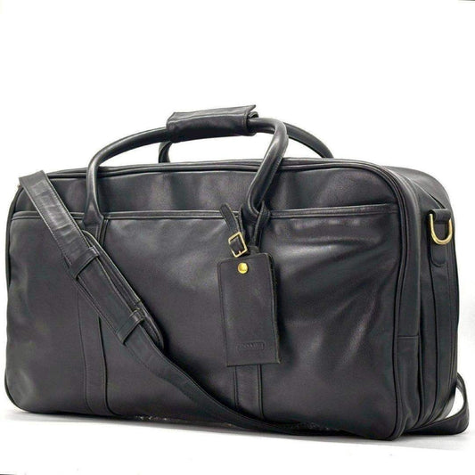 COACH Old Coach 2-Way Glove-Tanned Leather Large Capacity Double-Layer Boston Bag 000-4130 Made in USA