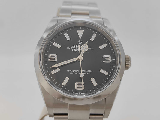 ROLEX 124270 N26467F8 Black Dial Oyster Bracelet Boys' Watch