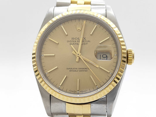 ROLEX 16233 X879058 Champagne Dial Jubilee Bracelet Men's Watch