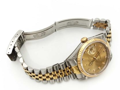 ROLEX 16233G X821948 Champagne Dial Jubilee Bracelet Boys' Watch