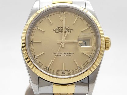 ROLEX 16233 T529979 Champagne Dial Jubilee Bracelet Boys' Watch