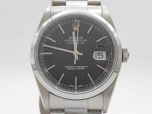 ROLEX 16200 P762796 Black Dial Oyster Bracelet Men's Watch