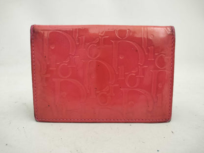 Dior Enamel Pass Case, Pink, Card Case, Pass Case, Business Card Case
