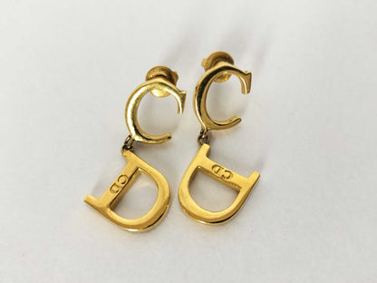 Dior Christian Dior CD logo earrings