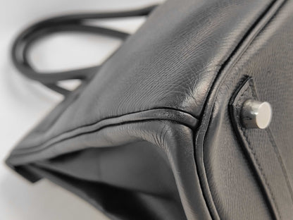 HERMES Birkin 30 Epsom Black with Silver Hardware Handbag