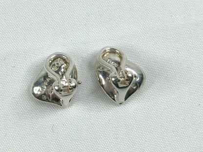 Tiffany & Co. Full Heart Earrings, SV925, 6.5g, with box and bag.