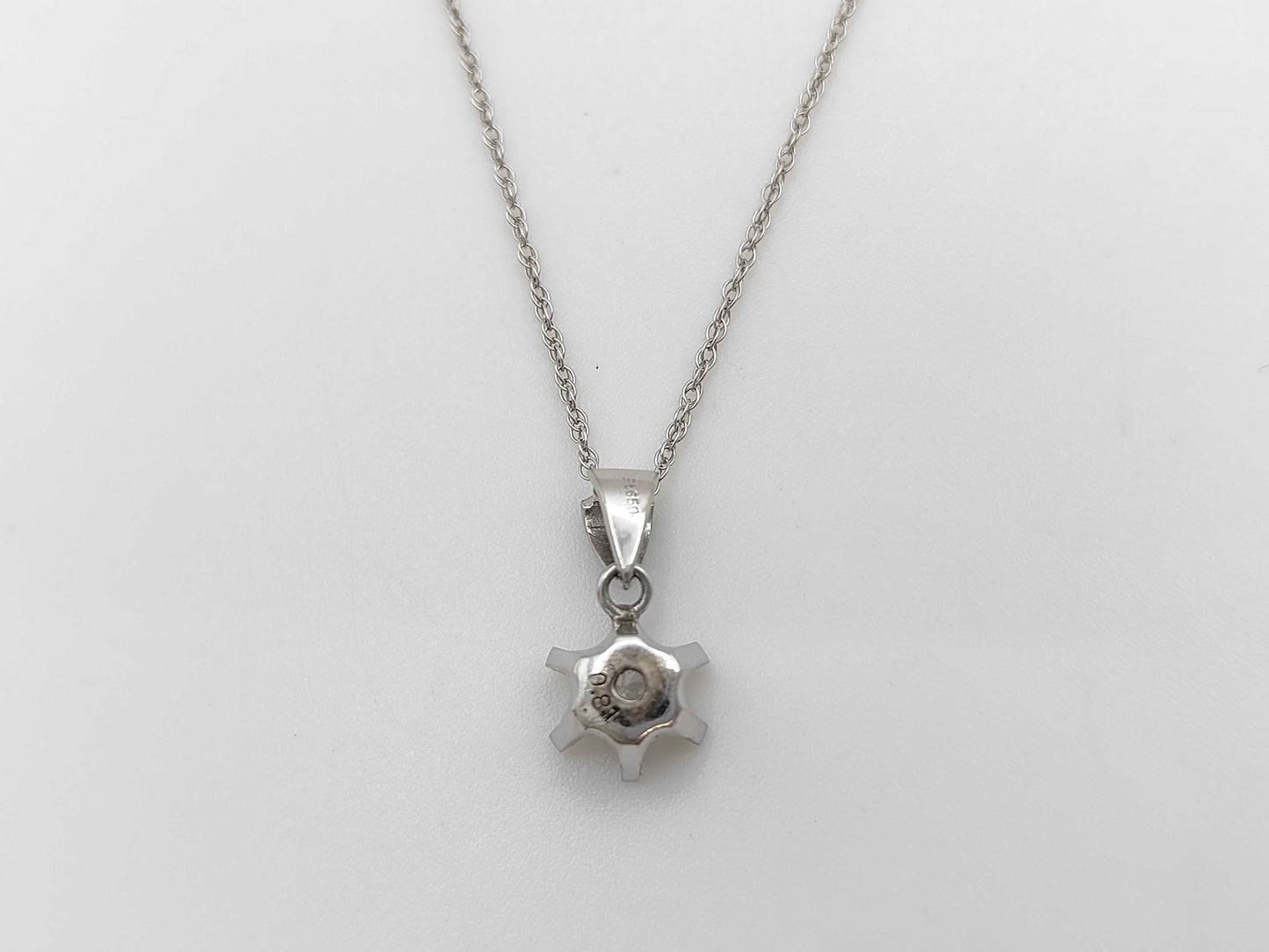 Transparent Stone Pt650/K13 3.0g Necklace 