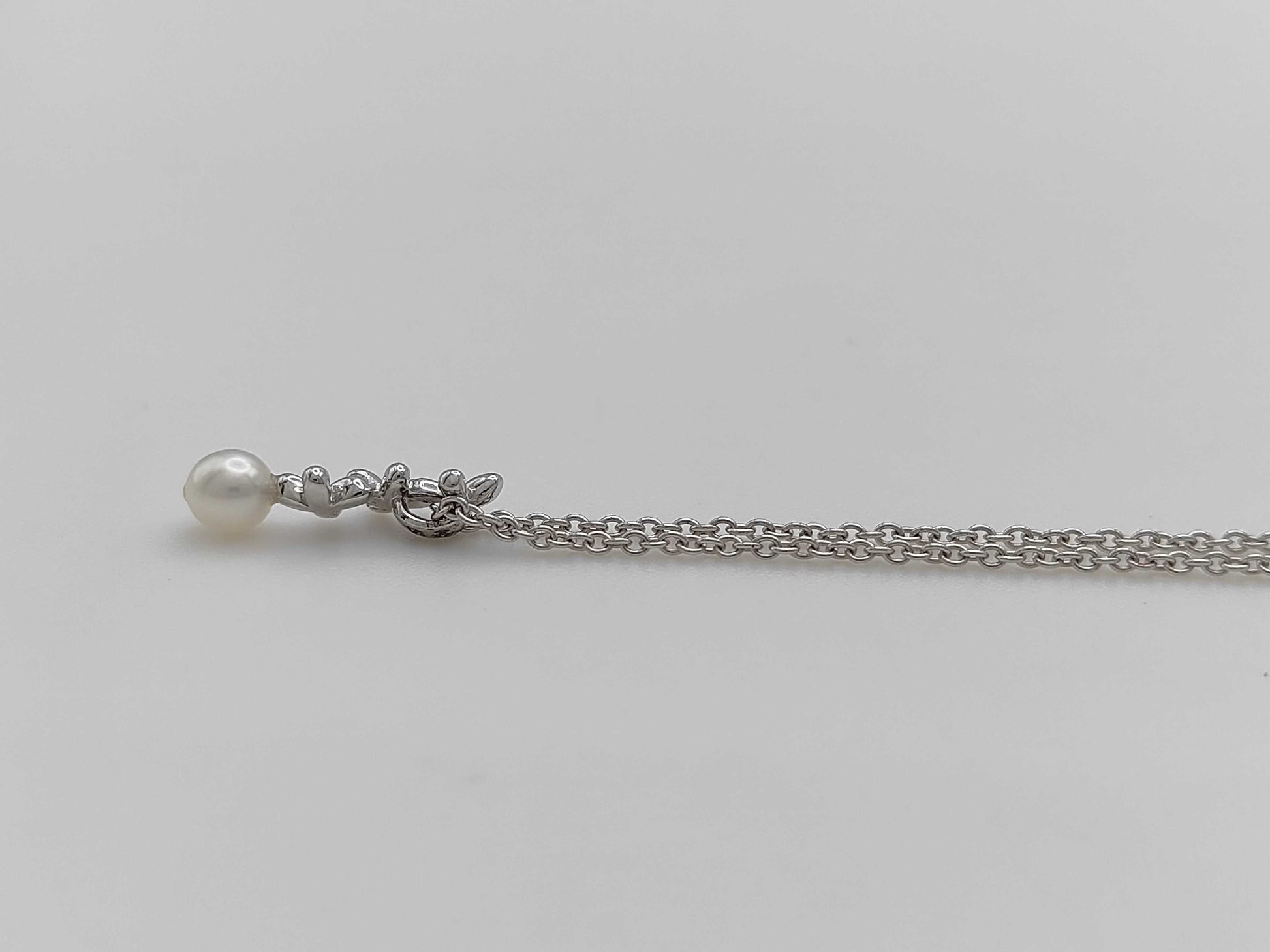 TASAKI Pearl Necklace, 4.0mm Diameter, Sterling Silver, 1.7g 