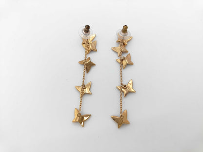 SWAROVSKI Butterfly Multicolor Stone Earrings, GP 7.0g, with Box