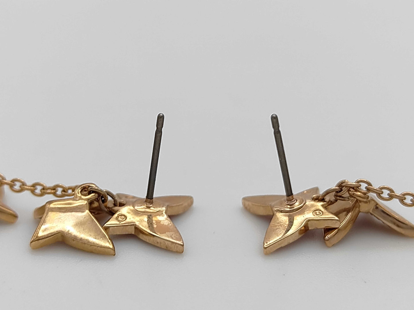 SWAROVSKI Butterfly Multicolor Stone Earrings, GP 7.0g, with Box