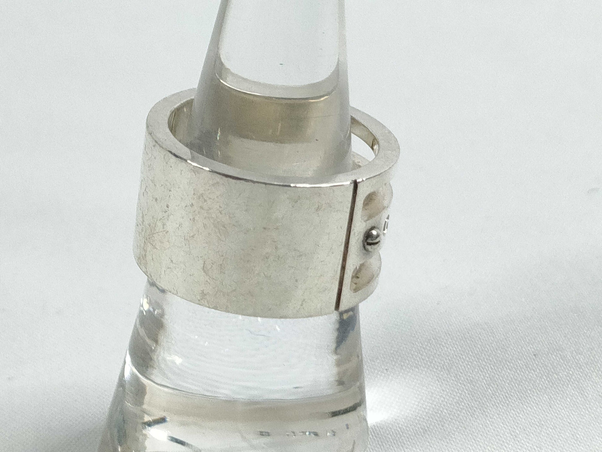 GUCCI Gucci Logo Ring, SV925, 12.6g, Size 13