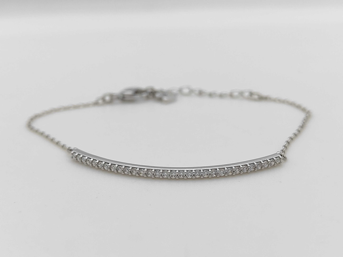 SWAROVSKI Rhinestone Bracelet, Metal, 2.7g, 20cm, Box Included.