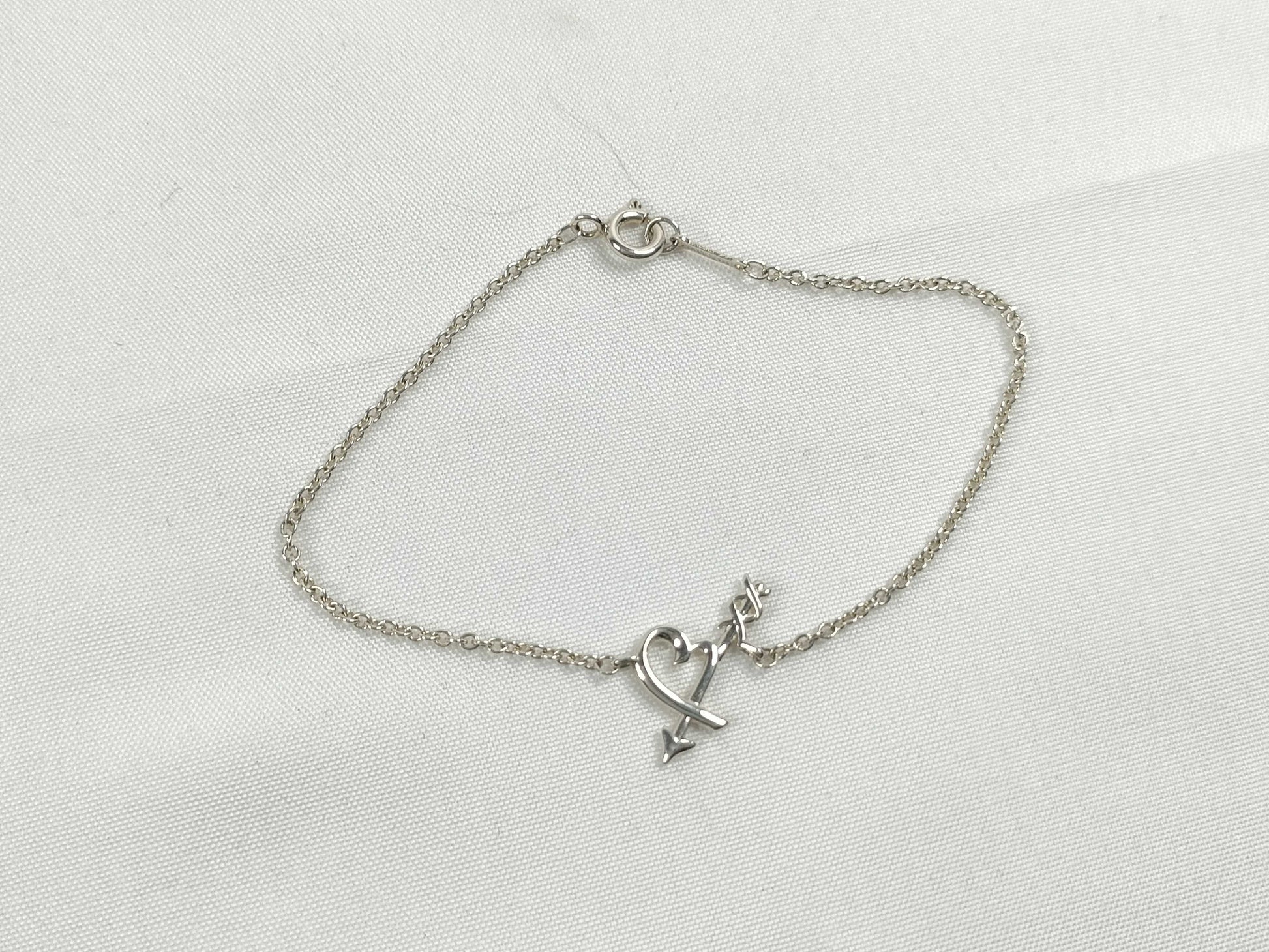 Tiffany & Co. Loving Heart Arrow Bracelet, SV925, 1.38g, 16cm, Bracelet/Bangle