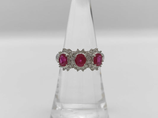 R1.63ct D0.51ct Pt900 7.0g Ring 