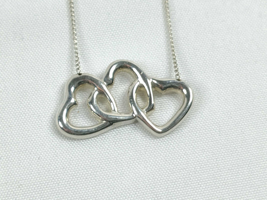 Tiffany & Co. Triple Heart Necklace, SV925, 3.8g, 42cm
