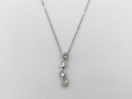SWAROVSKI Drop Rhinestone Necklace, Metal, 5.3g, 44cm