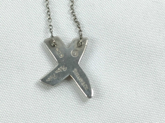 Tiffany & Co. Kiss Necklace, SV925, 2.6g, 46cm, with box and bag.