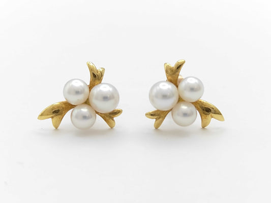 Pearl Diameter Approx. 4.2-5.0mm K18 2.0g Earrings 