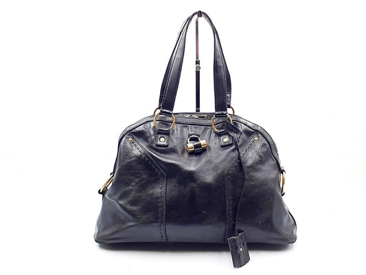 Yves Saint Laurent Muse Gold Hardware Leather Handbag