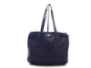 PRADA Nylon Tote Black Triangle Plate Tote Bag