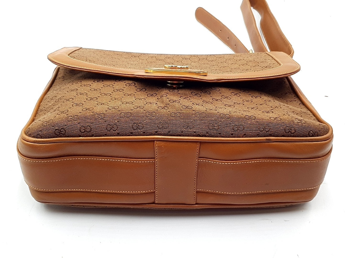 GUCCI 4-Piece Set GG Supreme Sherry Line Gold Hardware Vintage Leather Shoulder Bag