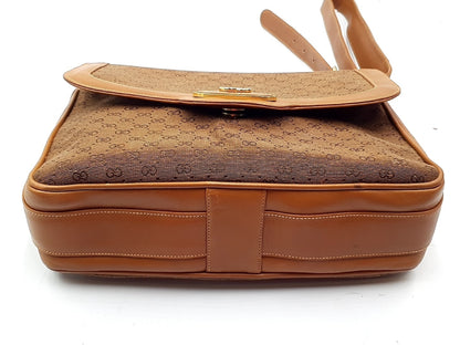 GUCCI 4-Piece Set GG Supreme Sherry Line Gold Hardware Vintage Leather Shoulder Bag