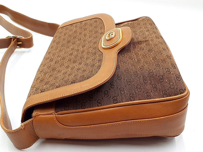 GUCCI 4-Piece Set GG Supreme Sherry Line Gold Hardware Vintage Leather Shoulder Bag