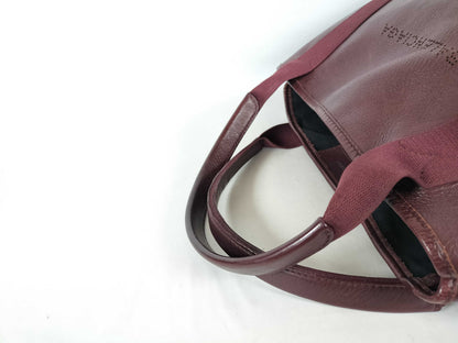 BALENCIAGA Navy Cabas Leather Tote Bag with Pouch