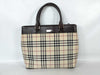 BURBERRY Nova Check Leather Tote Bag