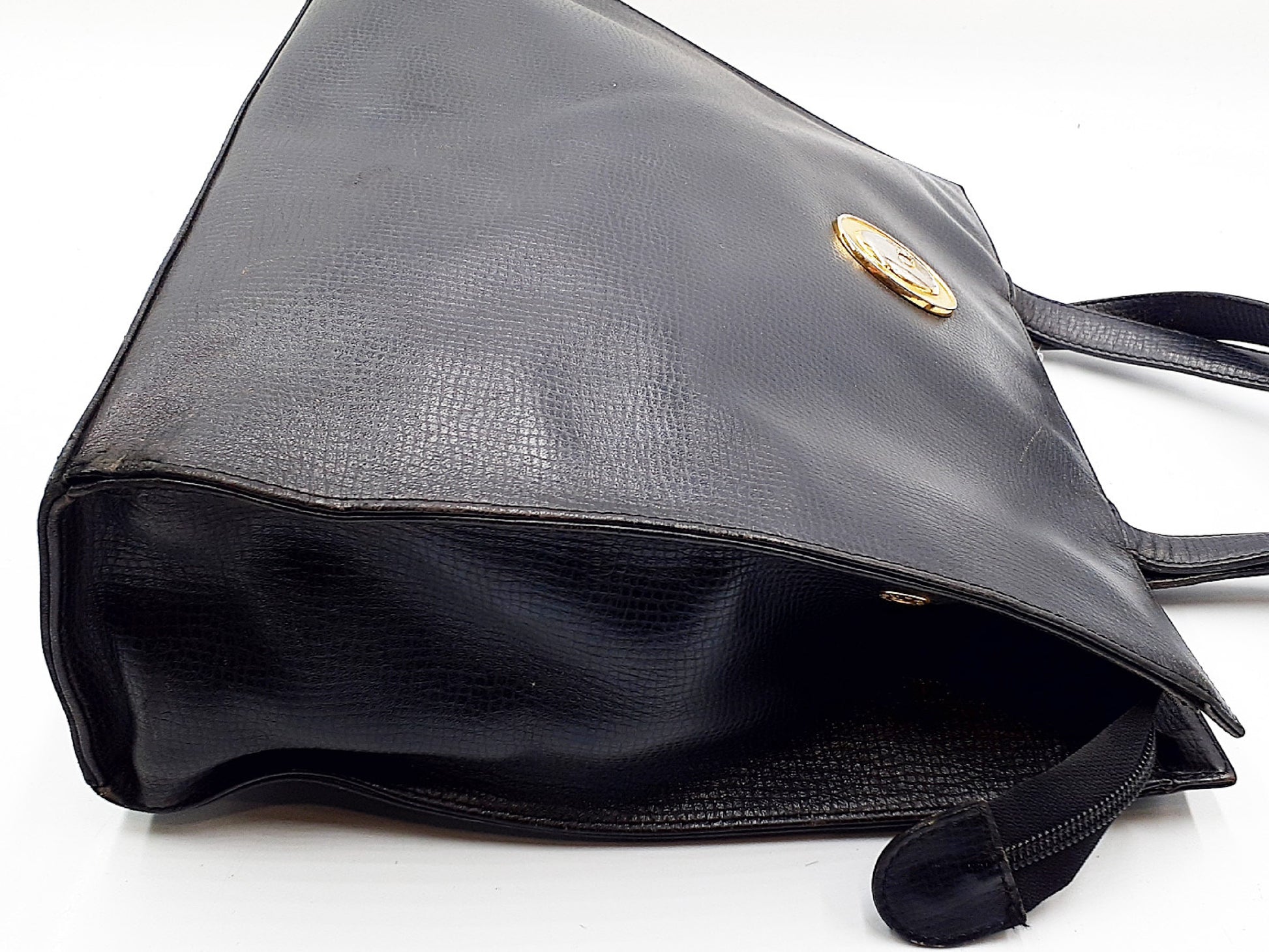 Dior Leather Gold Hardware CD Vintage Tote Bag