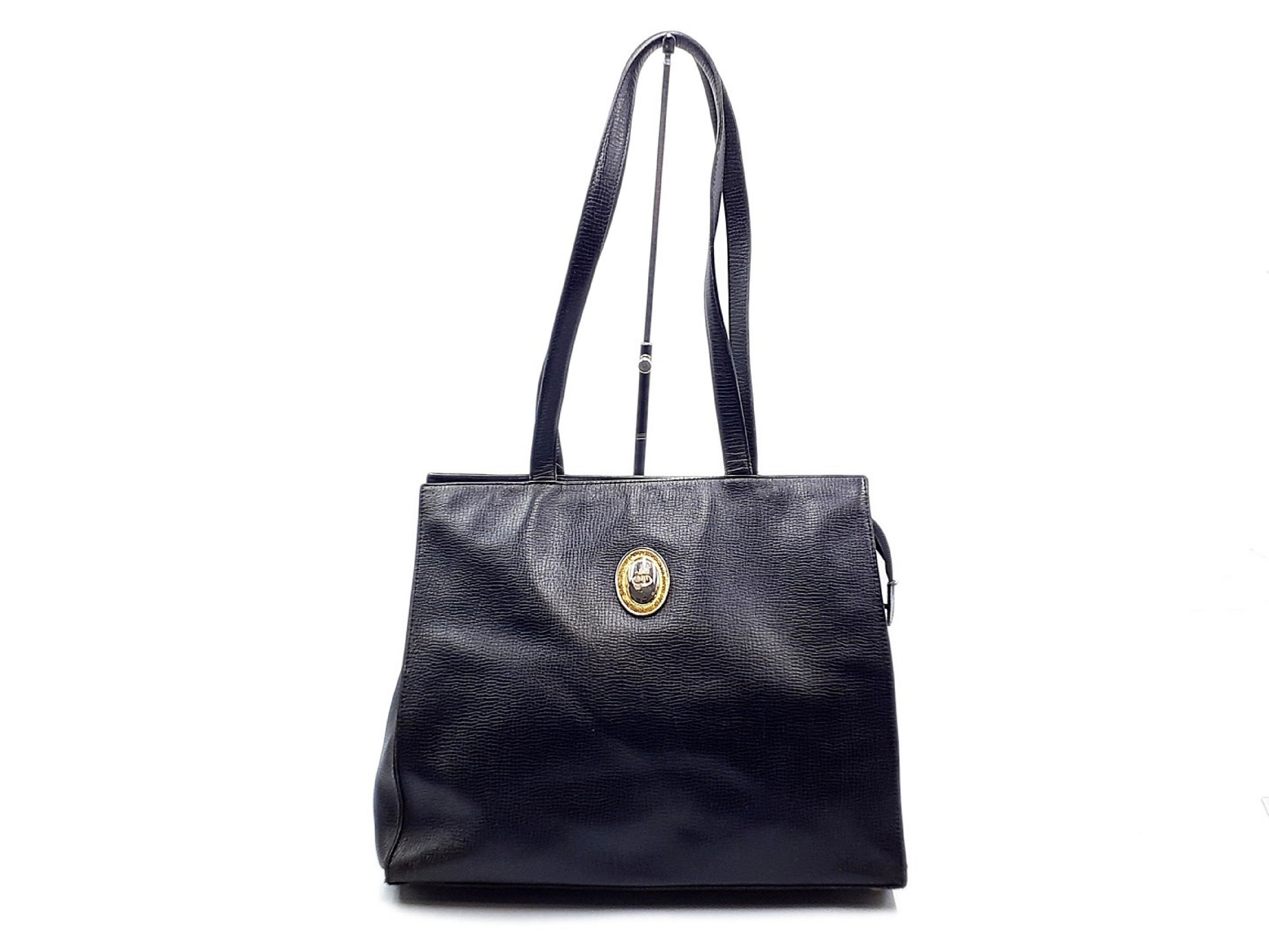 Dior Leather Gold Hardware CD Vintage Tote Bag